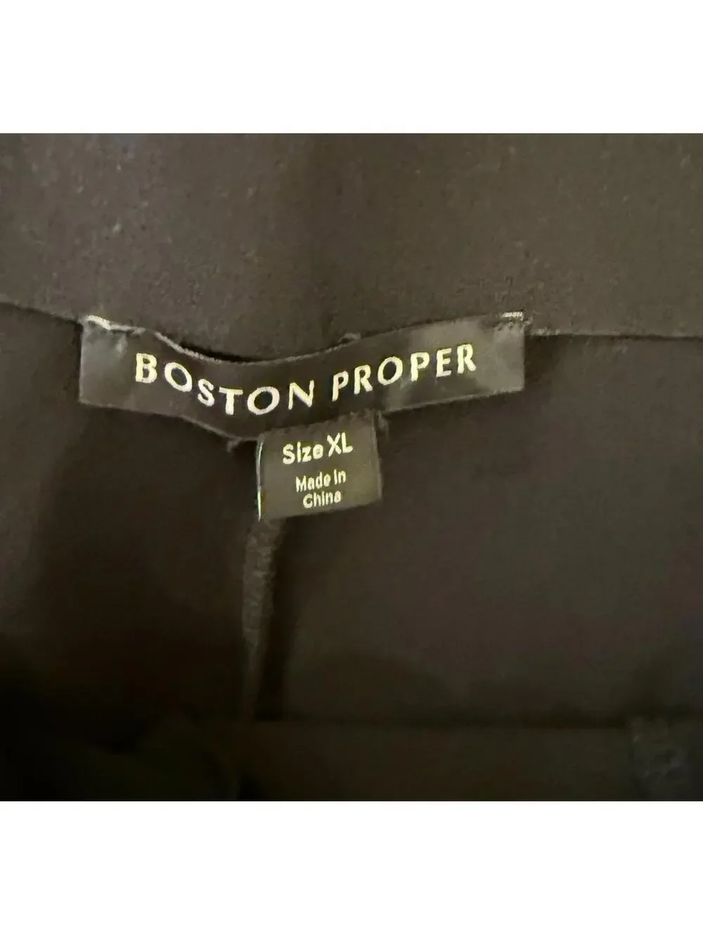 Boston Proper Women’s Black pants front slit size XL